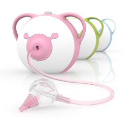 Elektryczny aspirator do nosa Nosiboo Pro w 3 wersjach kolorystycznych: niebieski, zielony, różowy, widok z przodu