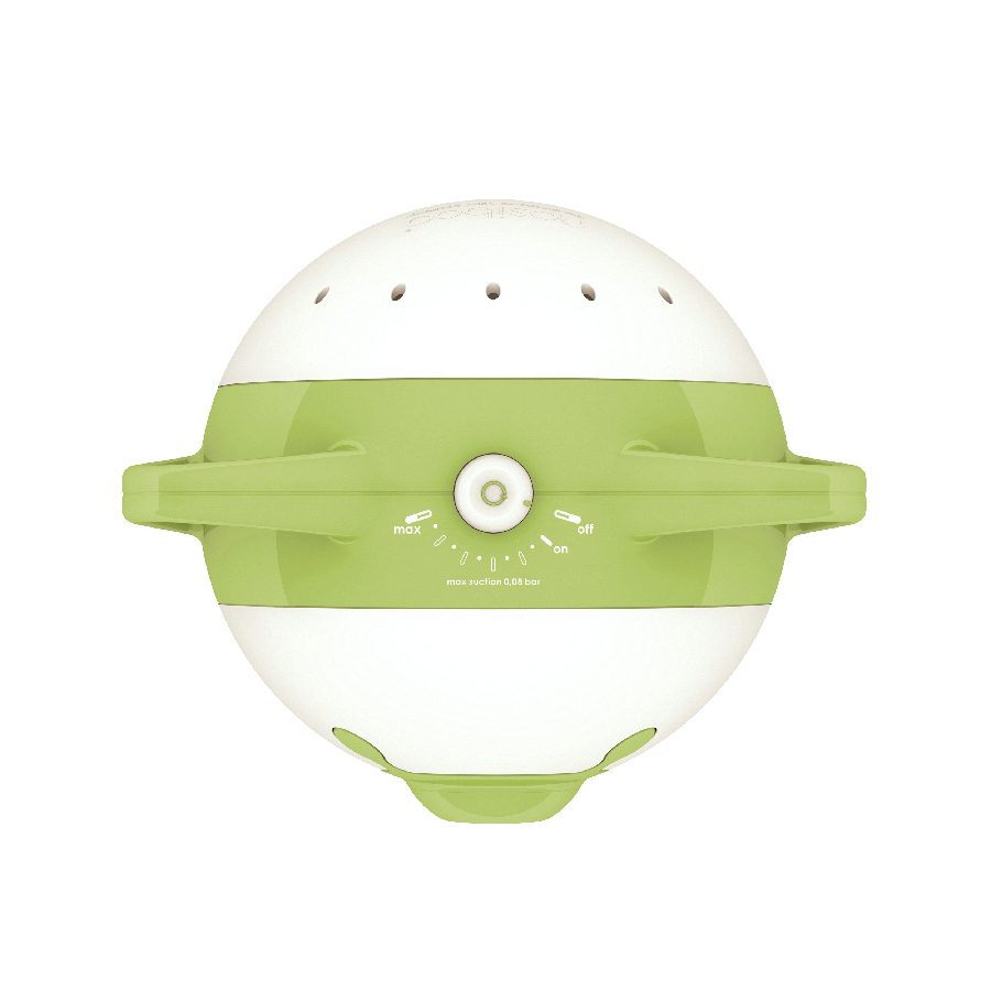Elektryczny aspirator do nosa Nosiboo Pro2 dla niemowląt do oczyszczania małych nosków z wydzieliny: zielony, widok z góry