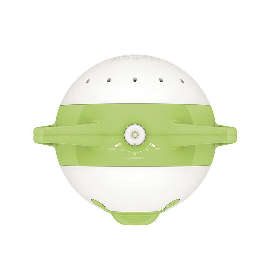 Elektryczny aspirator do nosa Nosiboo Pro dla niemowląt do oczyszczania małych nosków z wydzieliny: zielony, widok z góry